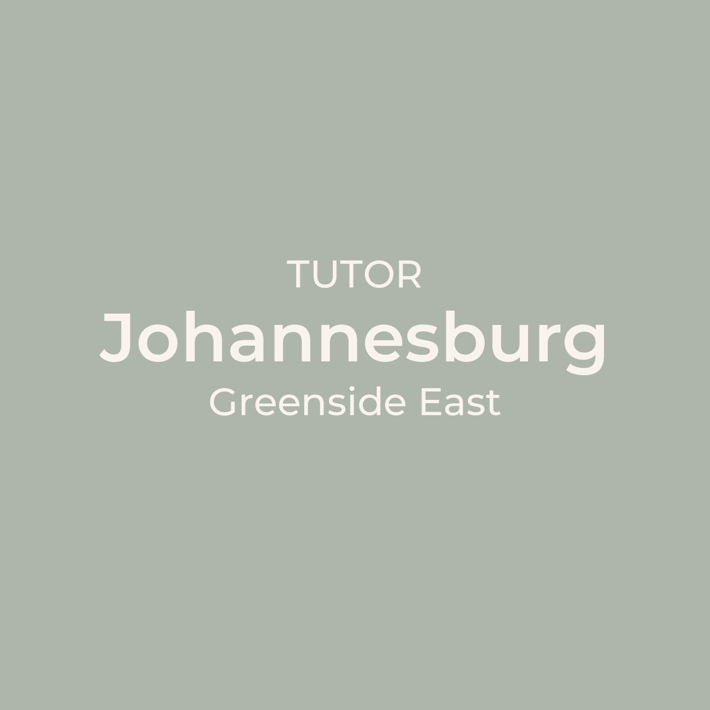 21347 | Tutor Job in Greenside East, Johannesburg